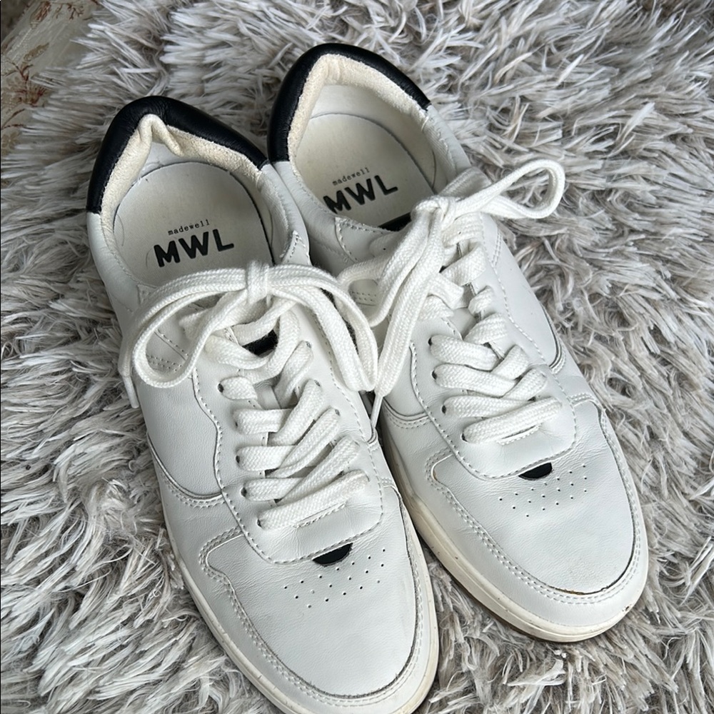 Madewell Women’s White Leather Court Sneakers